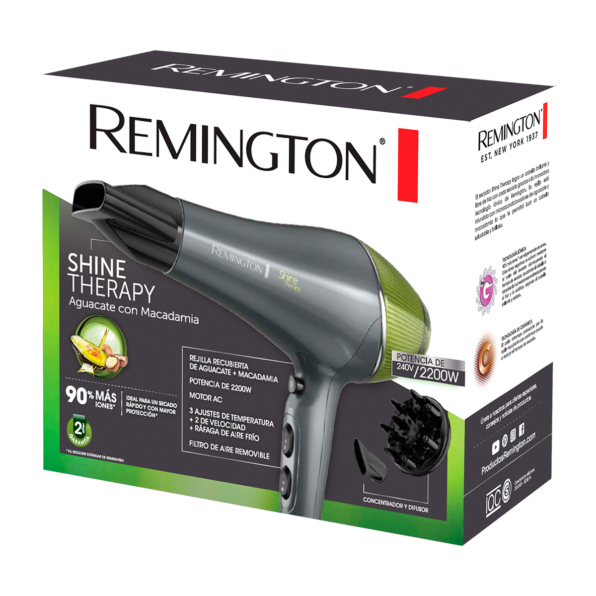 Secador de pelo D18A de la línea Shine Therapy de Remington