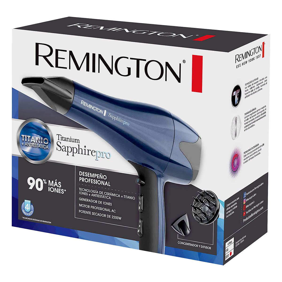 Secador Remington Sapphire con Titanio