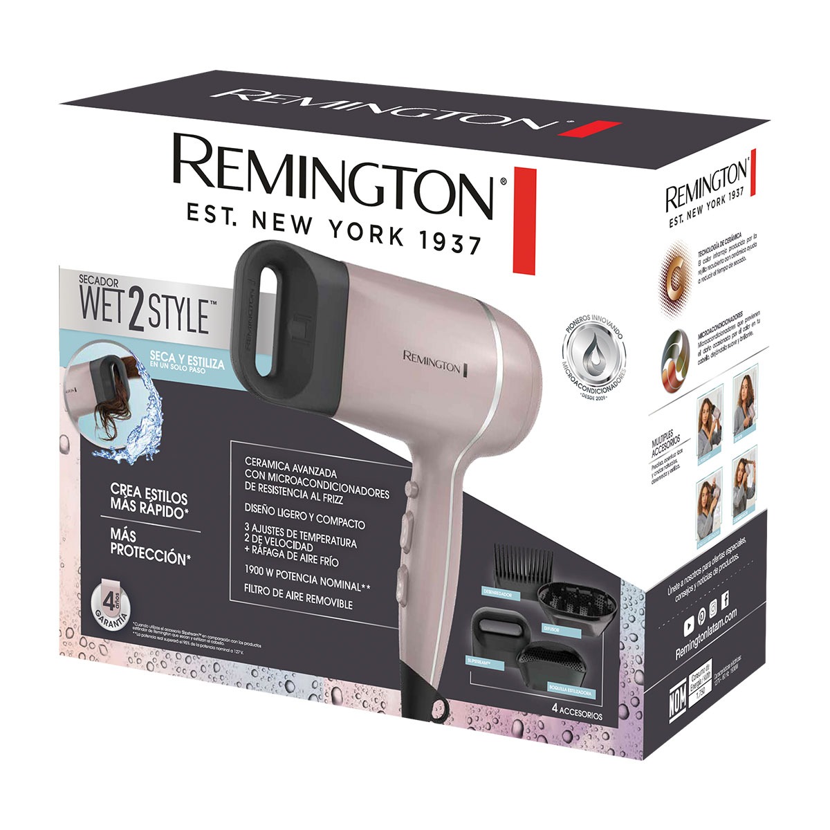 Secador Remington Wet2Style