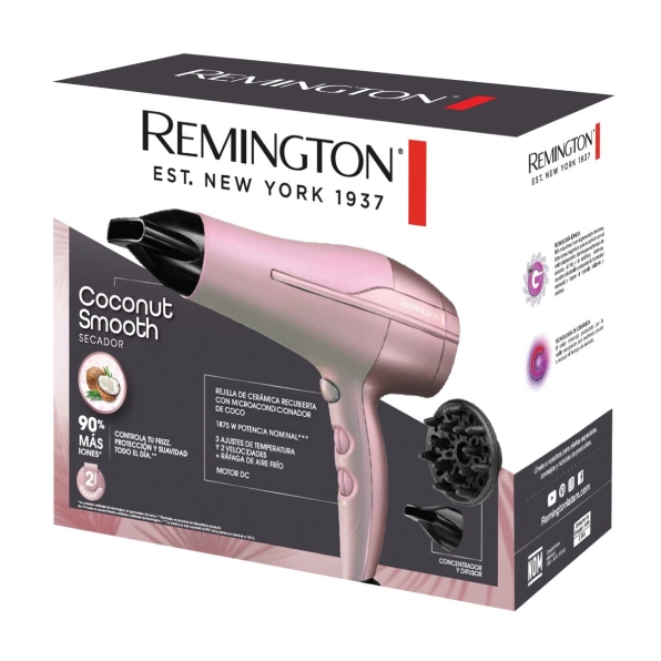 Secador de cabello D5901 de la línea Coconut Smooth de Remington.