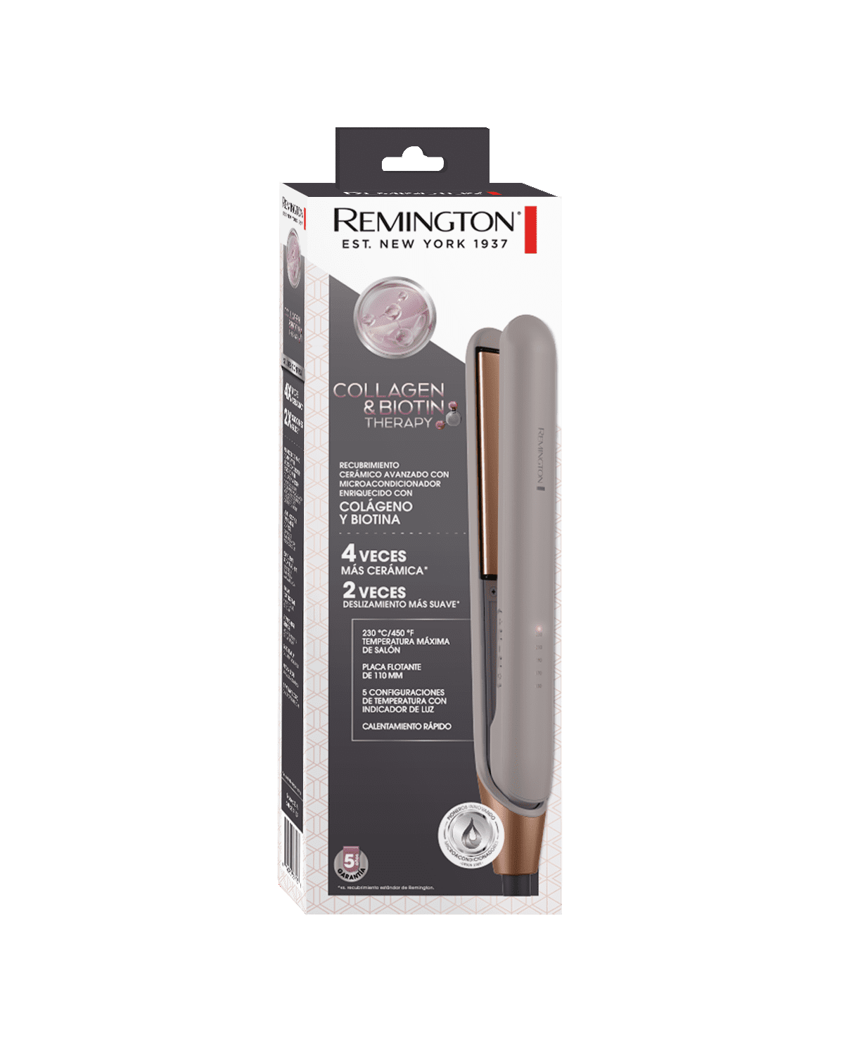 Plancha Alaciadora S31A de la línea Collagen & Biotin Therapy™ de Remington