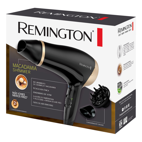 Fotografía de Secador Remington Macadamia Shimmer 02