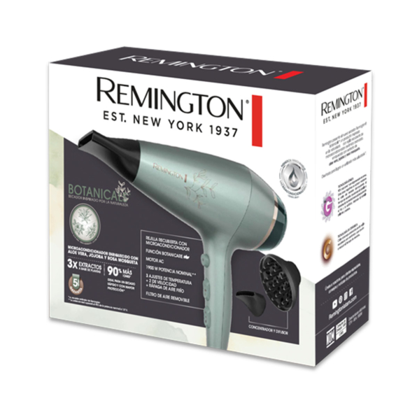 Secador de pelo D27A 220A de la línea Botanicals™ de Remington