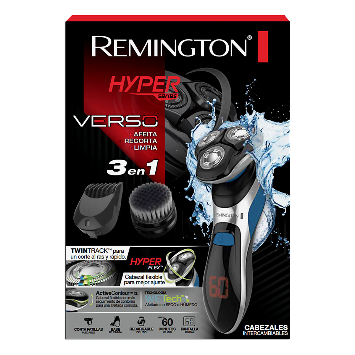 Fotografía de Afeitadora Rotativa Remington Hyperflex 3 En 1 02