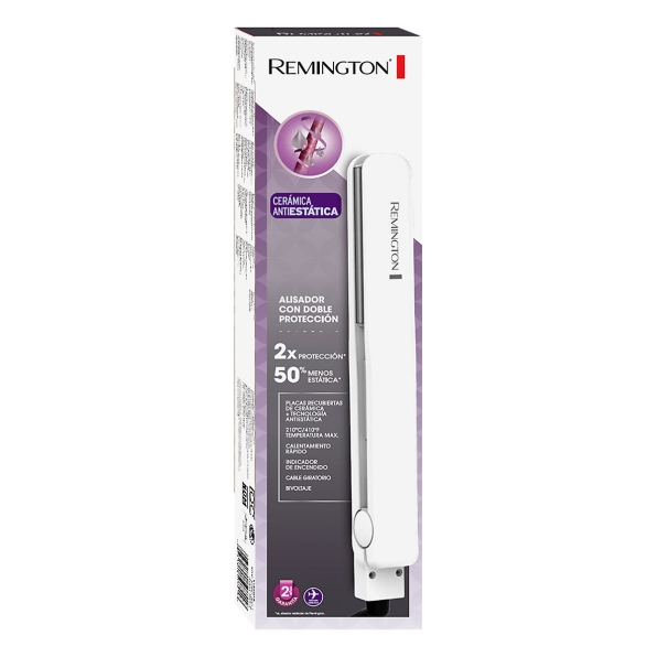 Plancha Alisadora Remington con cerámica y antiestática