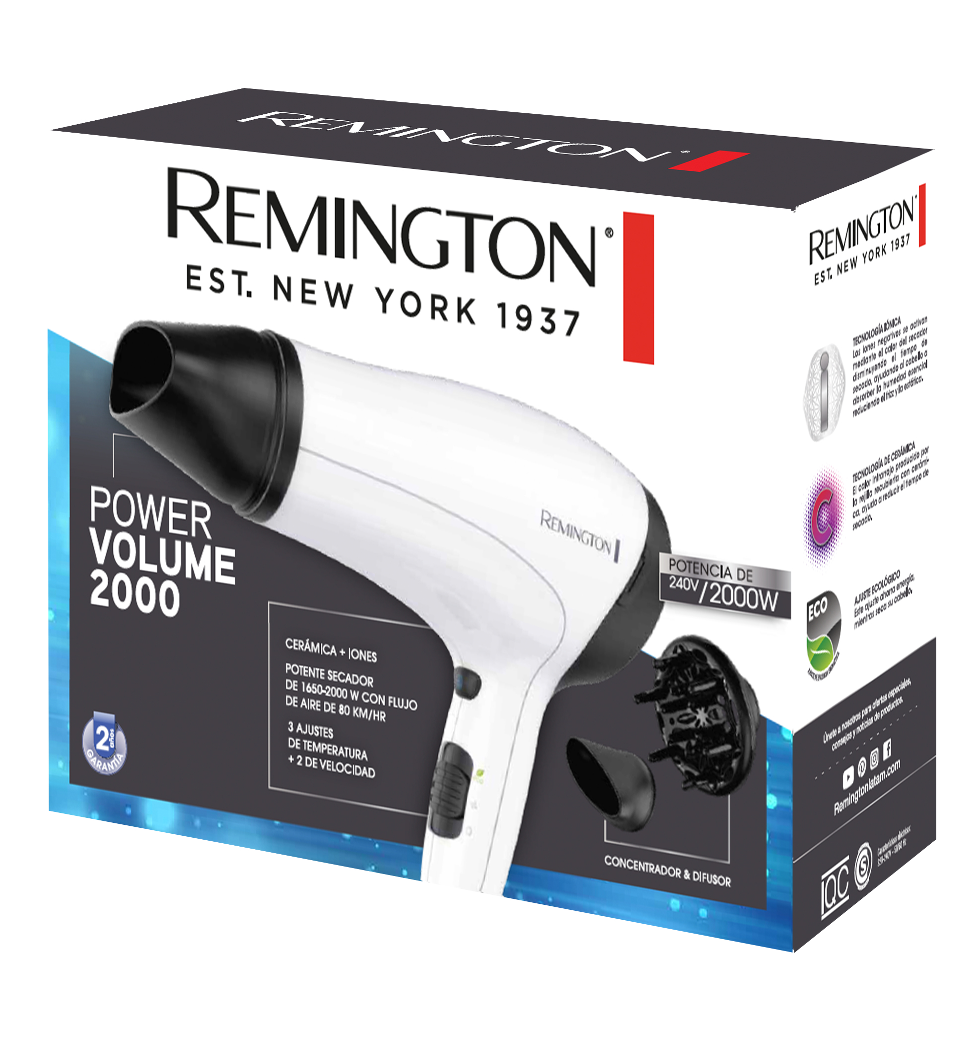 Secador Remington Power Volumen 2000