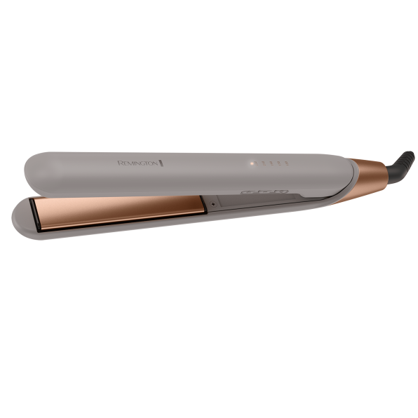 Plancha alisadora de cabello S31A de la línea Collagen & Biotin de Remington.