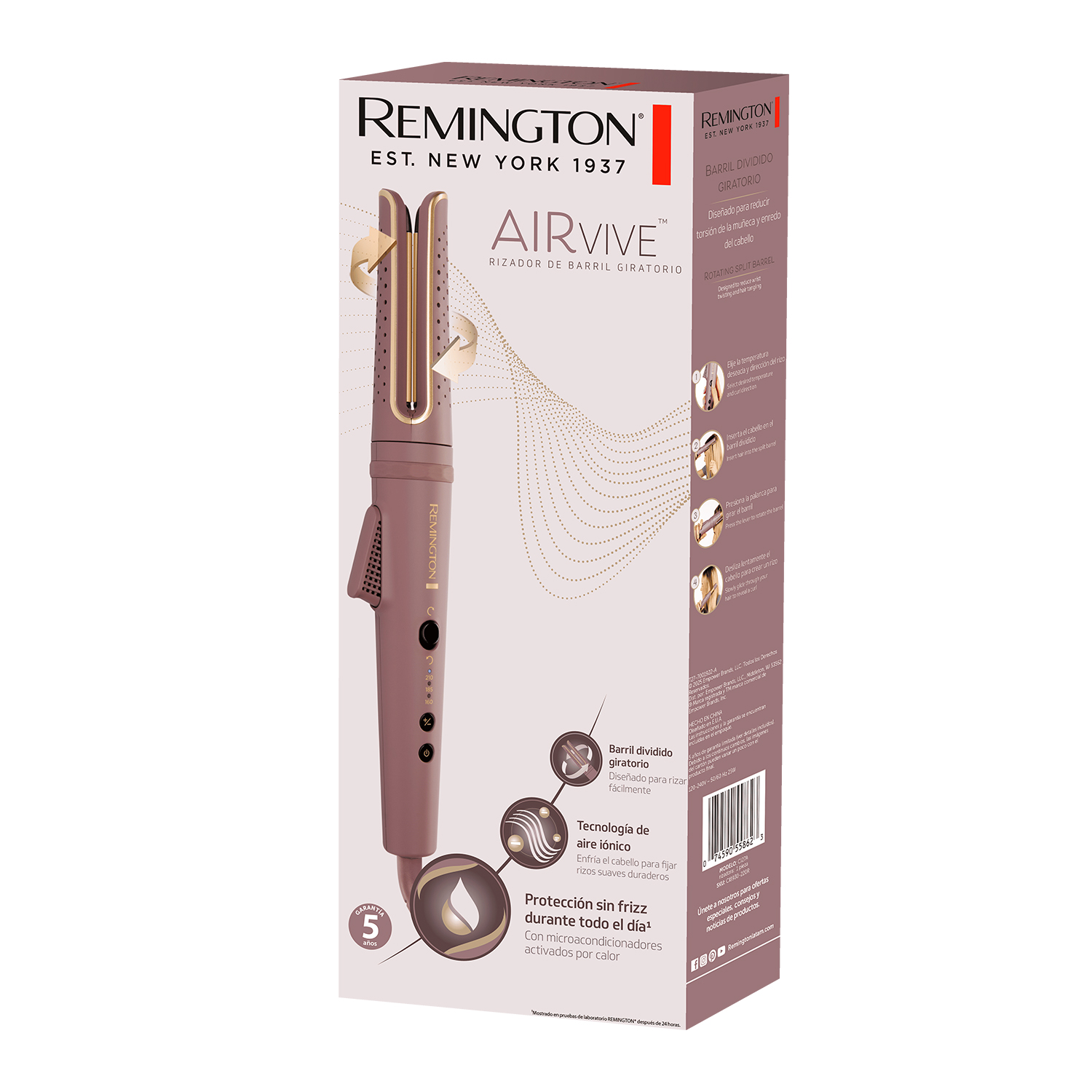 RIZADOR DE BARRIL GIRATORIO REMINGTON® AIRvive™